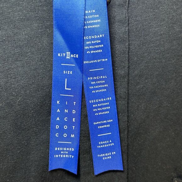 Kit and Ace Shirt Mens Large L Blue Button Up Long Sleeve Casual Cashmere Blend - Picture 2 of 6